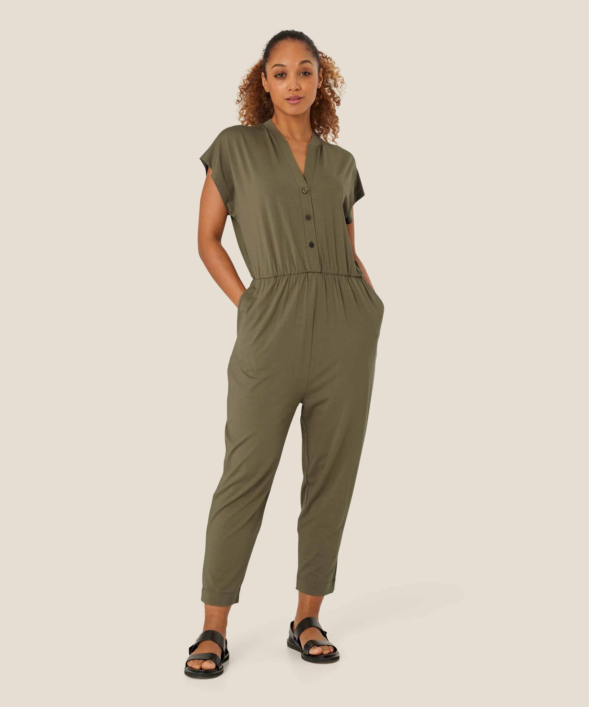 Orlanda JERSEY Jumpsuit, Dusky Green