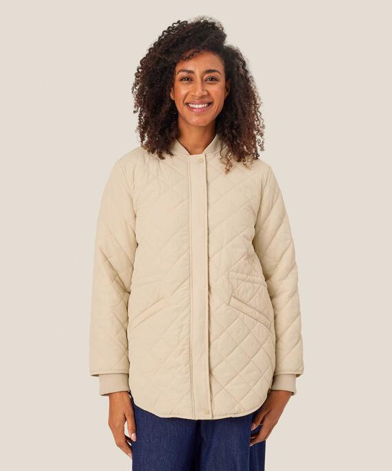 Topasi Coat, Oyster White