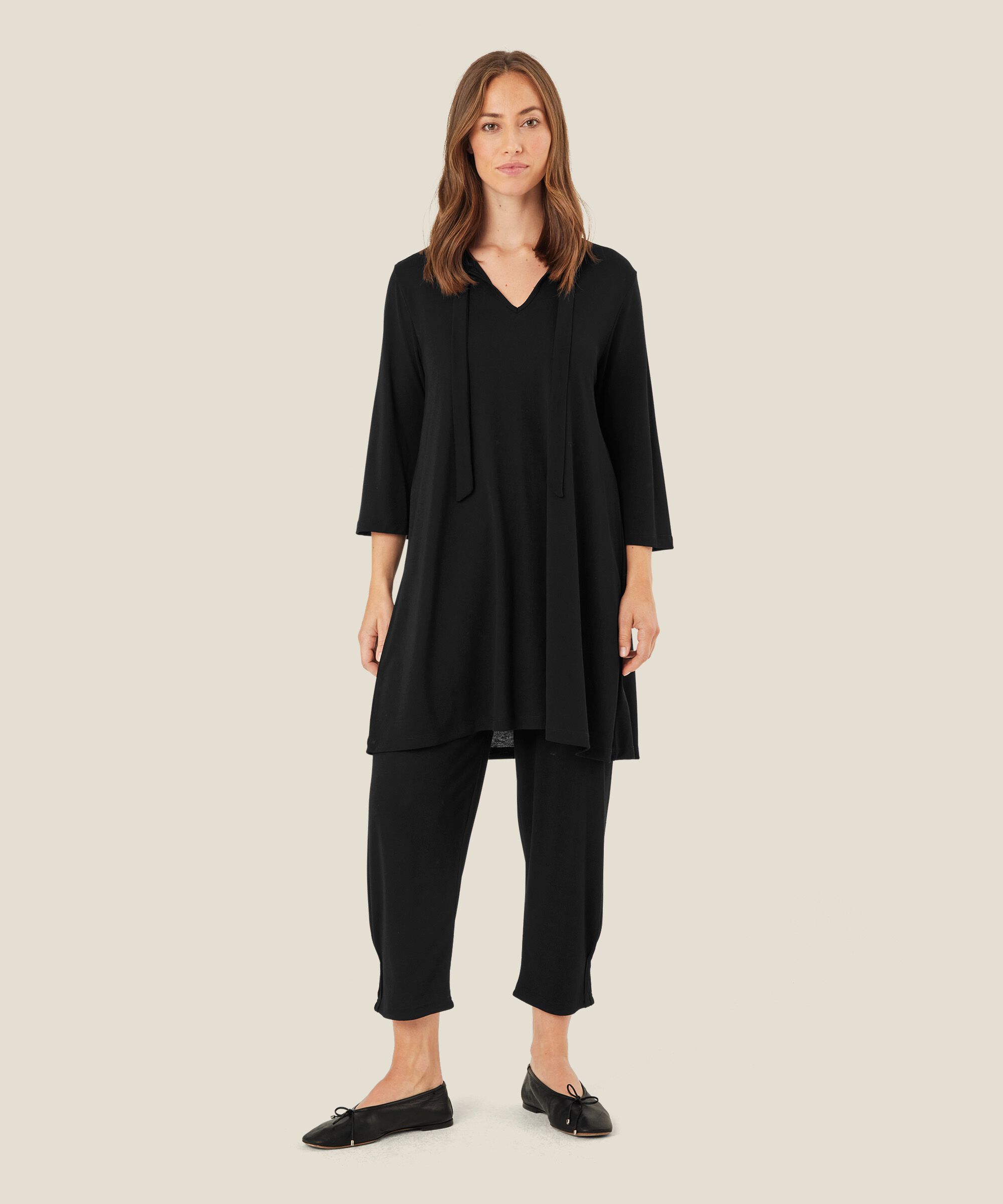 Gaelle JERSEY Tunic, Black
