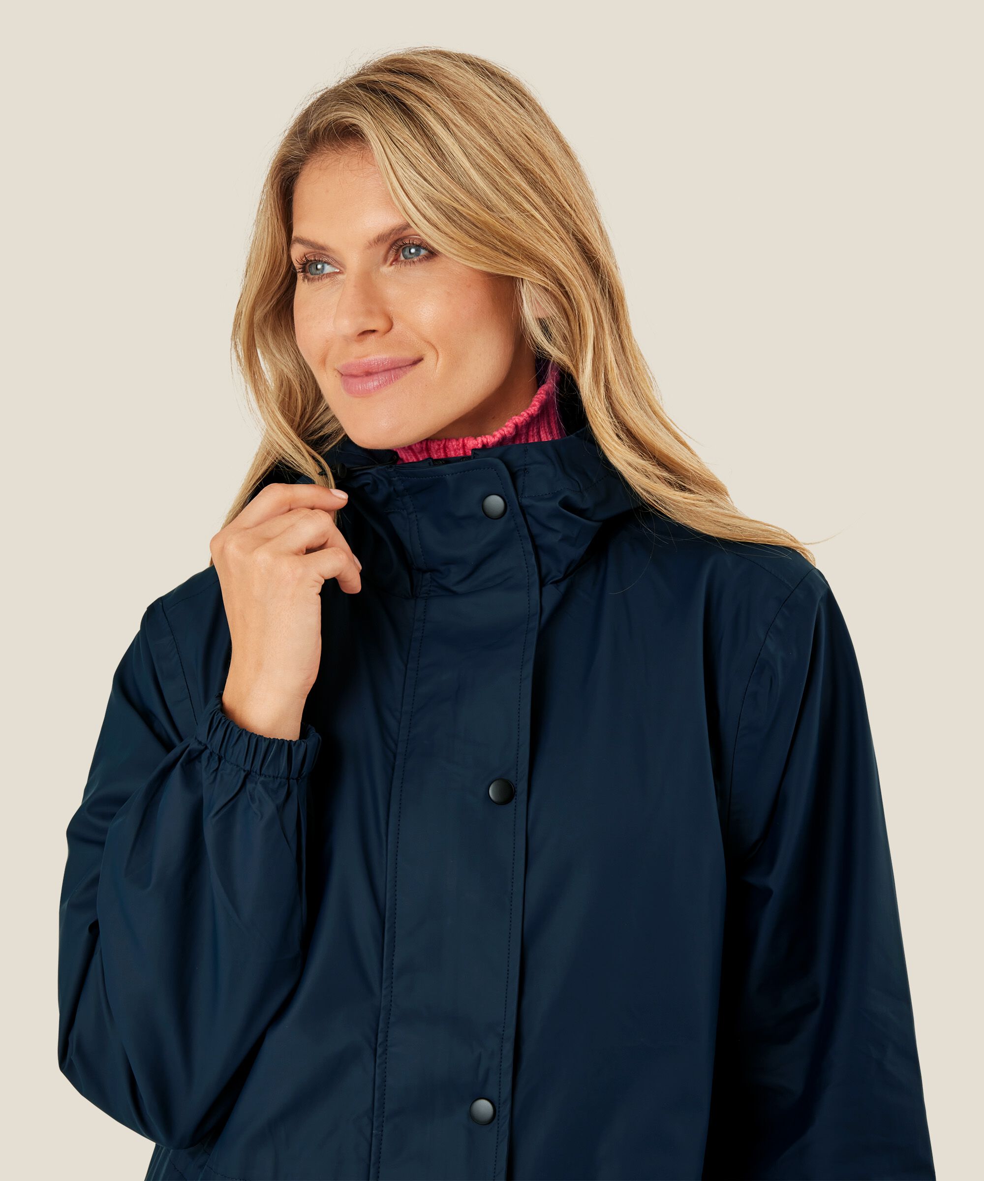 Terenna Rain Coat, Navy