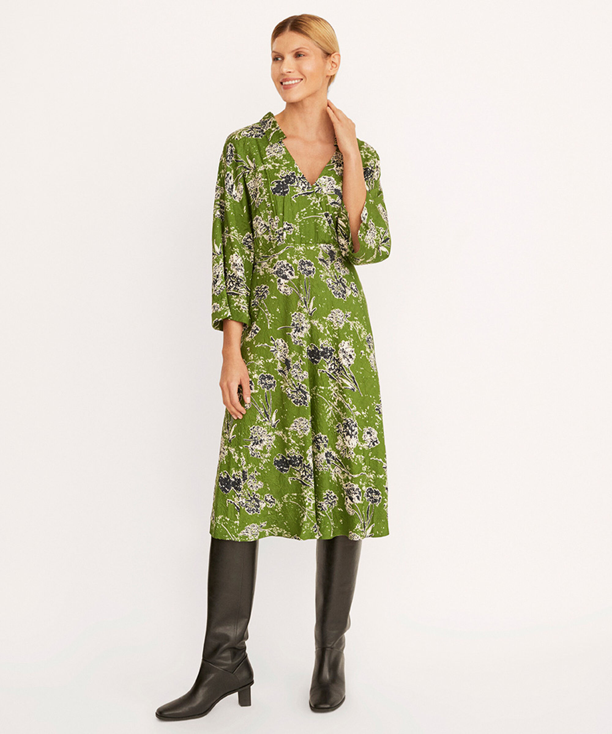 NIKAI DRESS, Garden Green