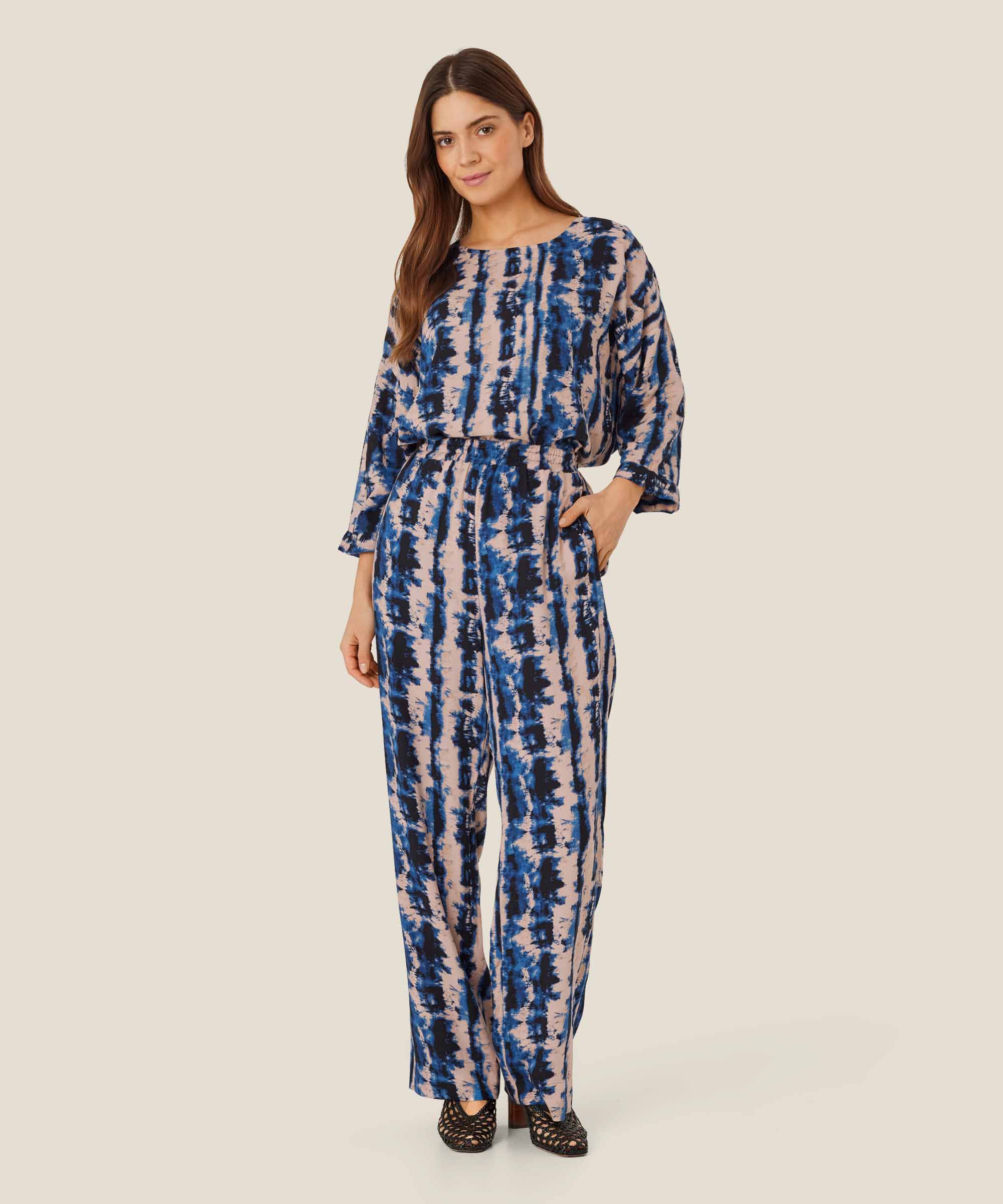 Becca Blouse, Navy Peony