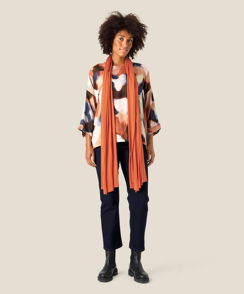 Amega Jersey Scarf, Potters Clay, hi-res