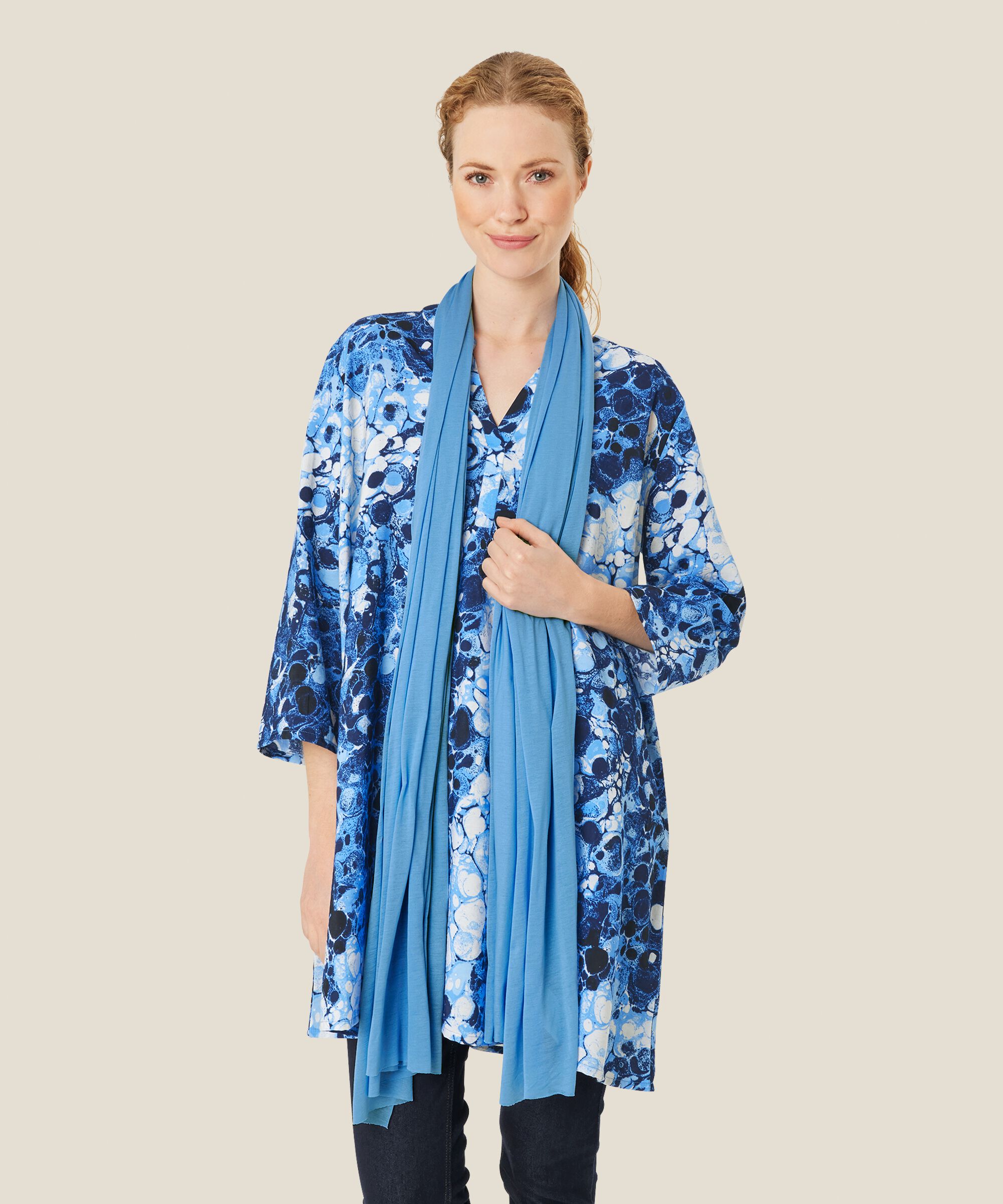 Amega JERSEY Scarf, Blue Bonnet