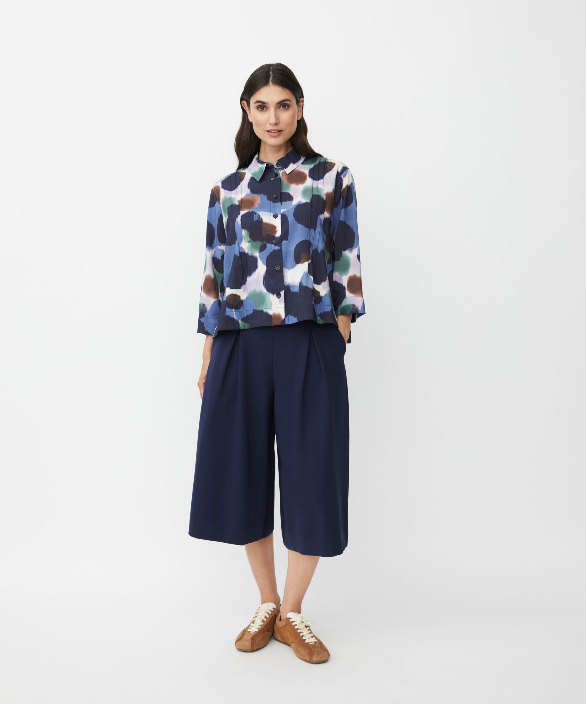 Parmona JERSEY Trousers, Navy Blazer