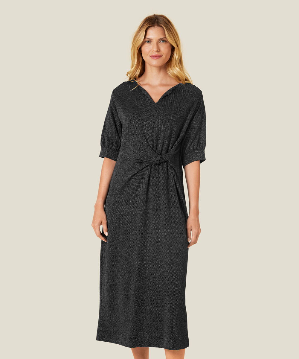 NYOMA JERSEY DRESS, Black