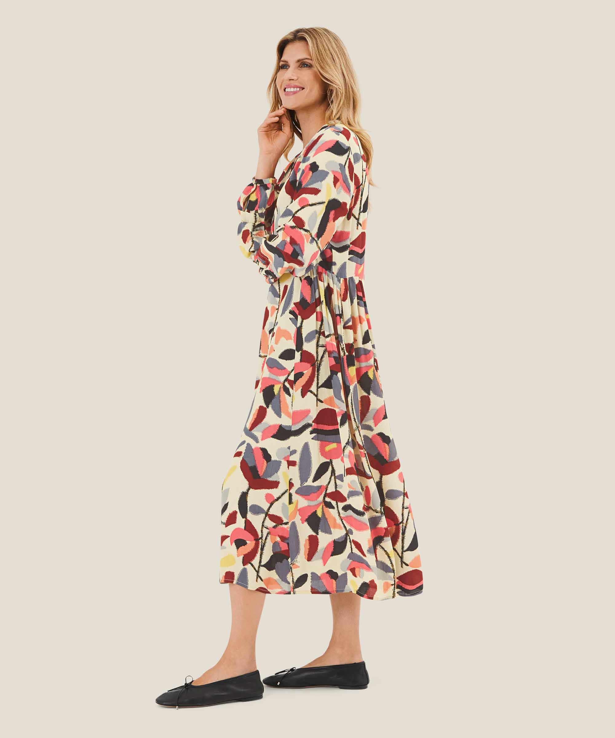 Nafia Dress, Calypso Coral