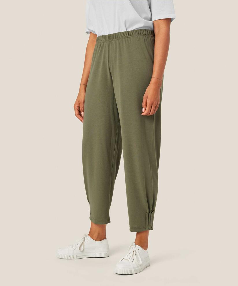 Patti JERSEY Trousers, D. Lichen Green