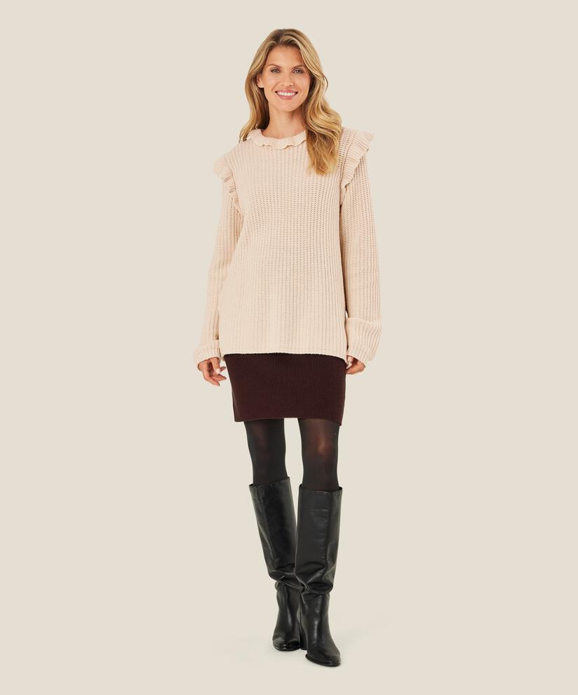 Syllie Skirt, Coffee Bean