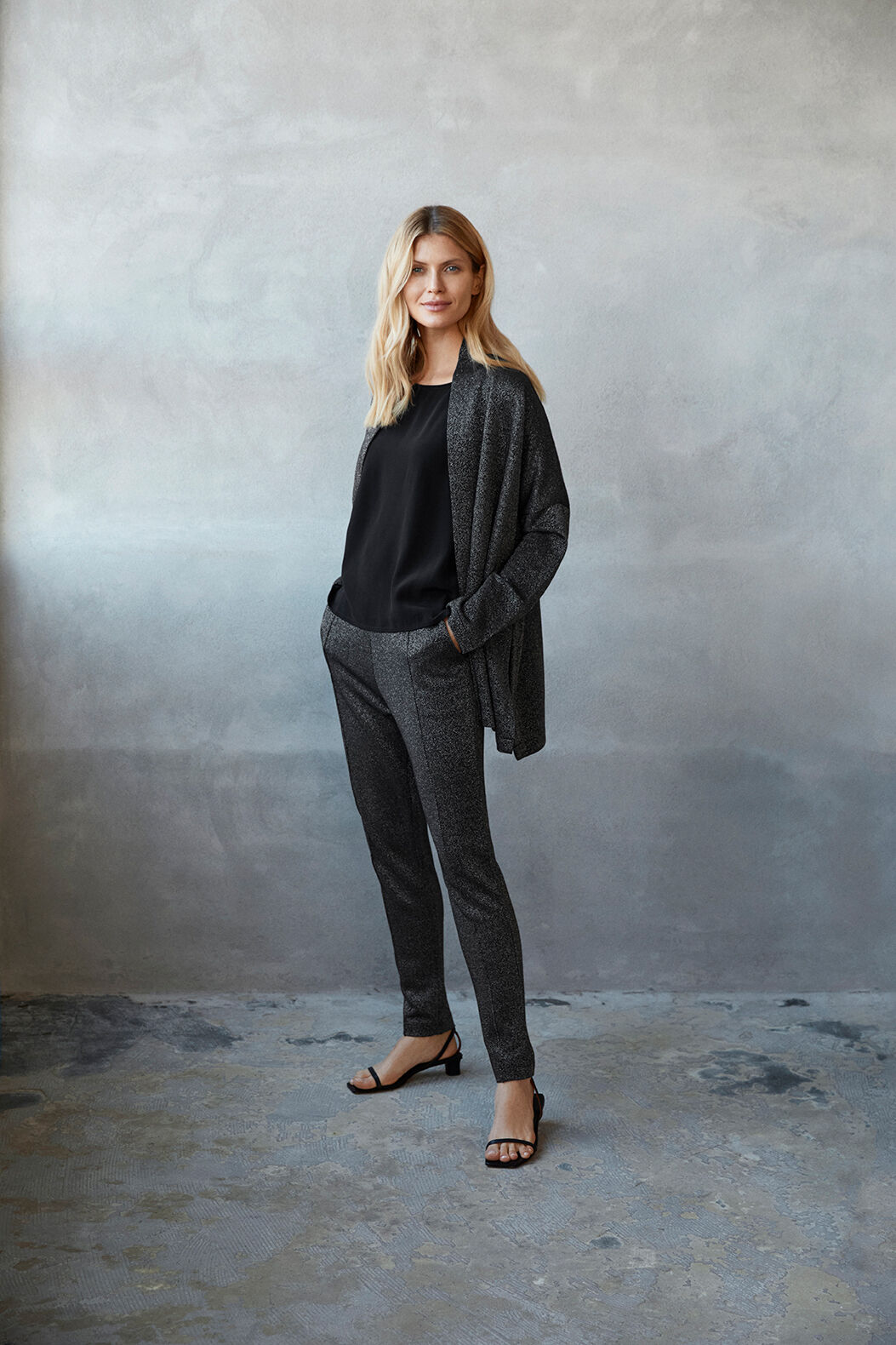 JOETTE JERSEY CARDIGAN, Black