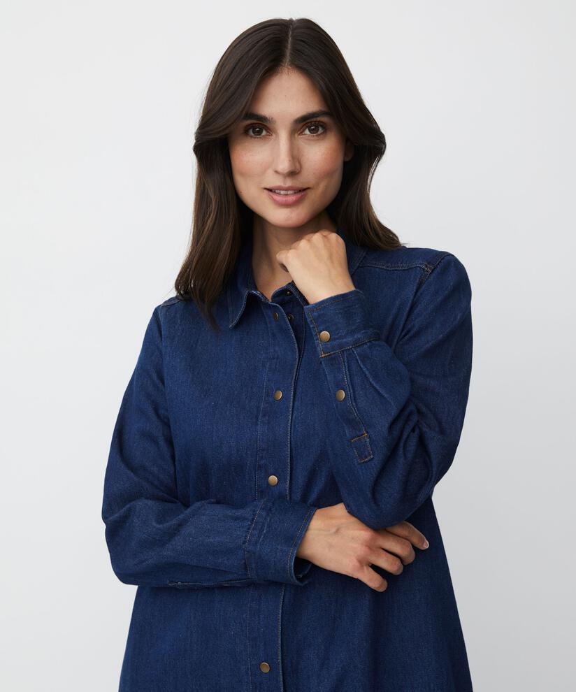 Ingelena Denim Shirt, Dark Denim