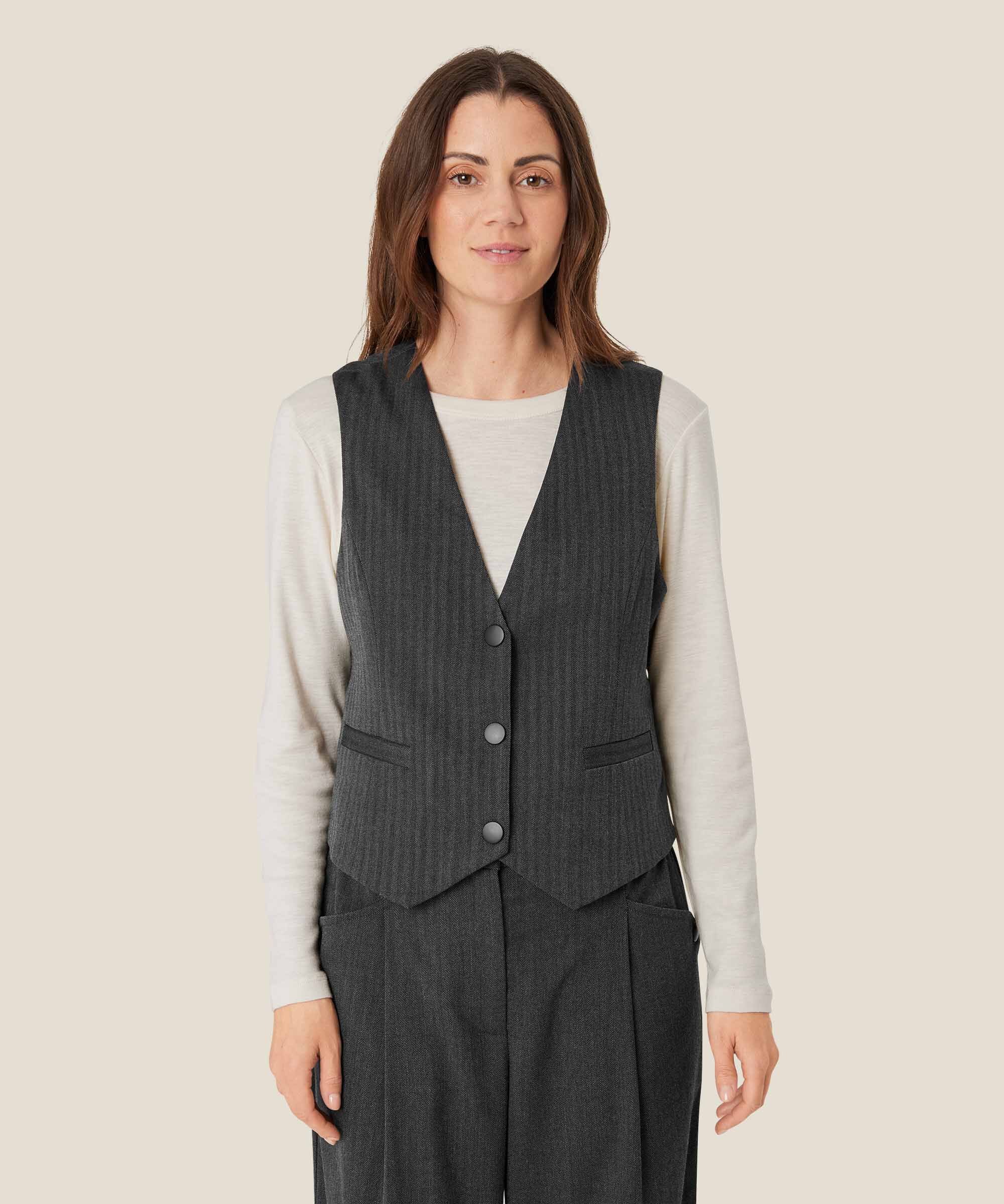 Jordyn Waistcoat, D. Grey mel.