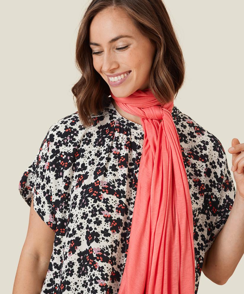 Amega Jersey Scarf, Spiced Coral, hi-res