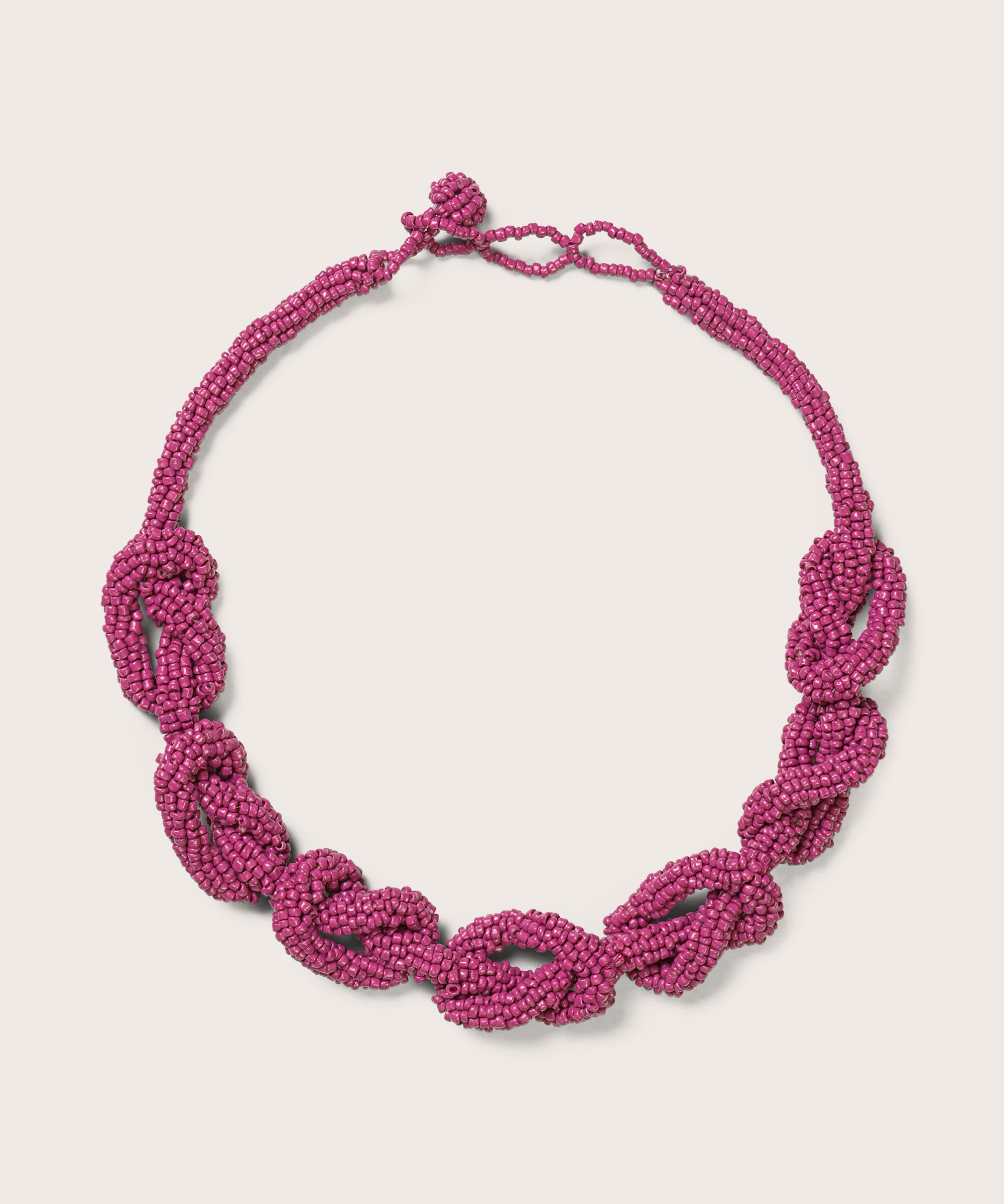 Rybe Necklace, Fuchsia Red