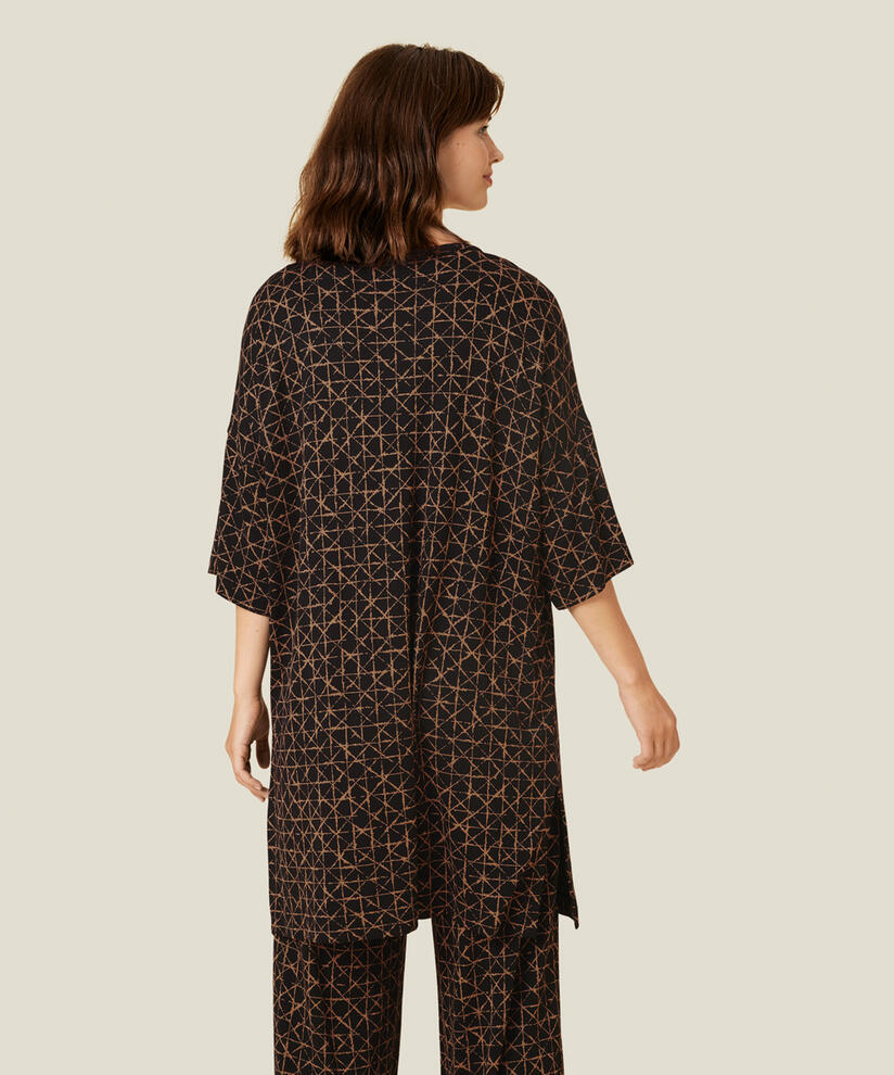 GRY JERSEY TUNIC, Tobacco Brown