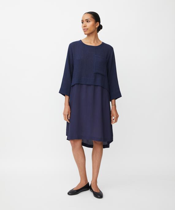 Nonah Dress, Navy Blazer