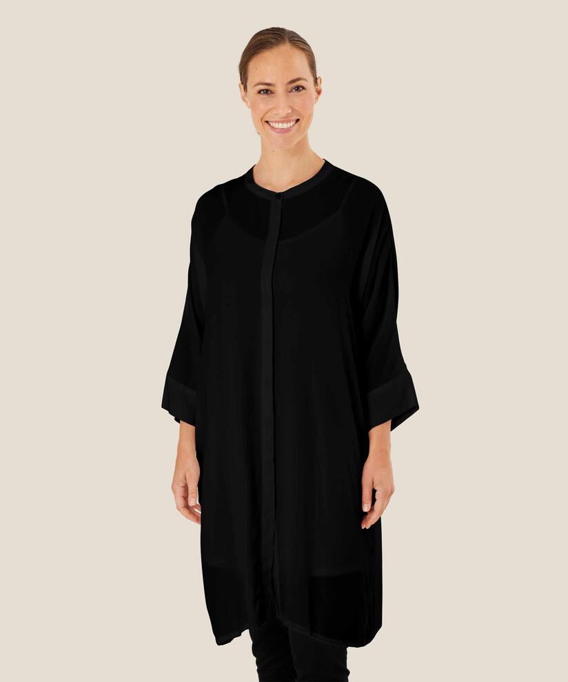 Iosetta Shirt Dress, Black