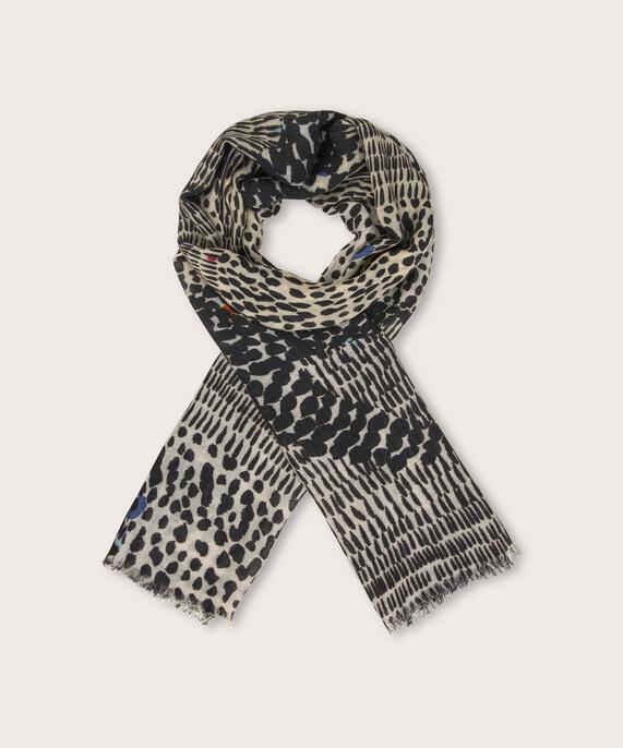 Amosai Wool Scarf, Black