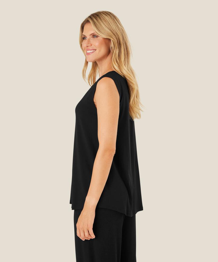 Elisa JERSEY Top, Black
