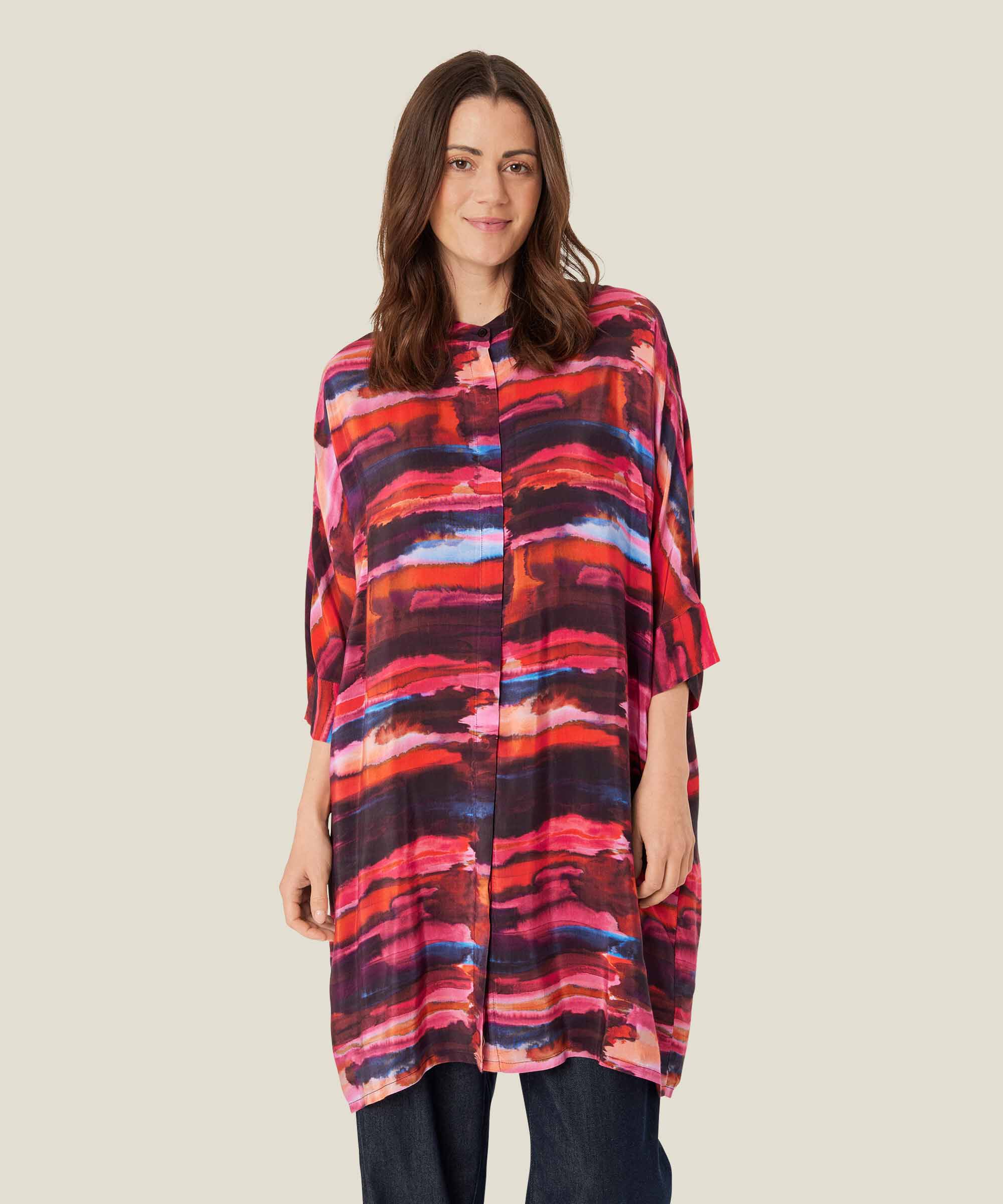 Iosetta Shirt Dress, Sun Tomato