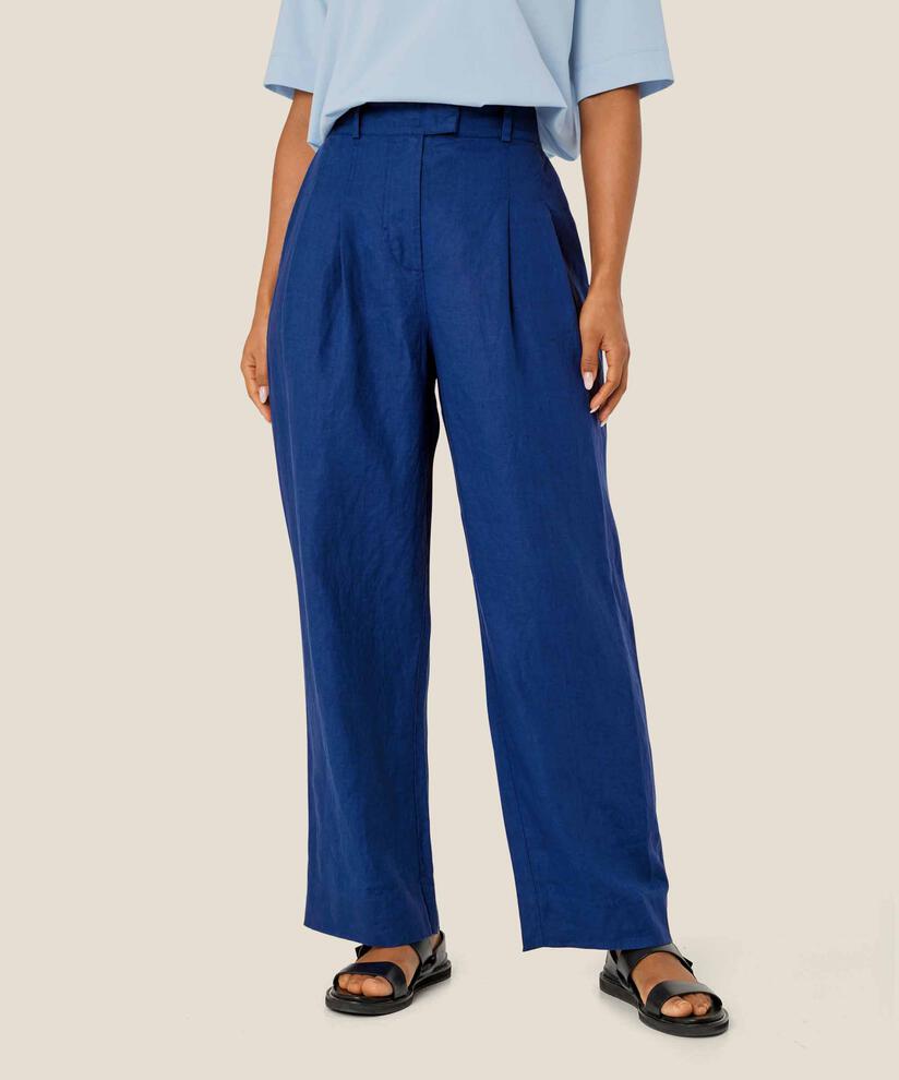 Perli Trousers, Navy Peony