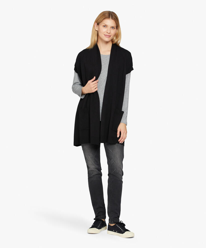 LEENA WAISTCOAT, Black