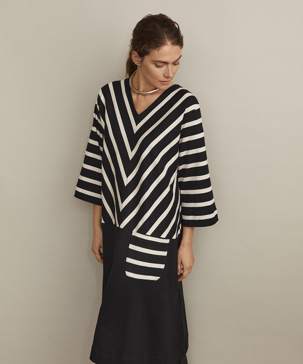 NELENA JERSEY DRESS, Black