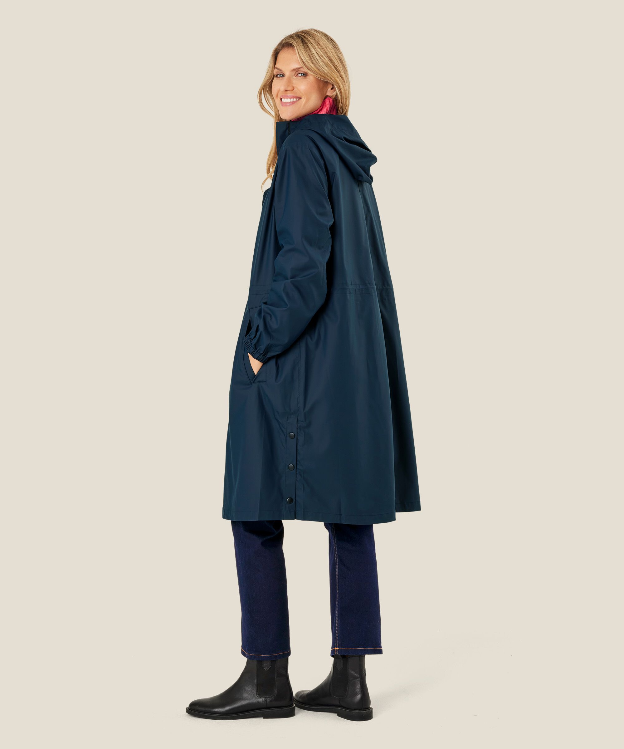 Terenna Rain Coat, Navy