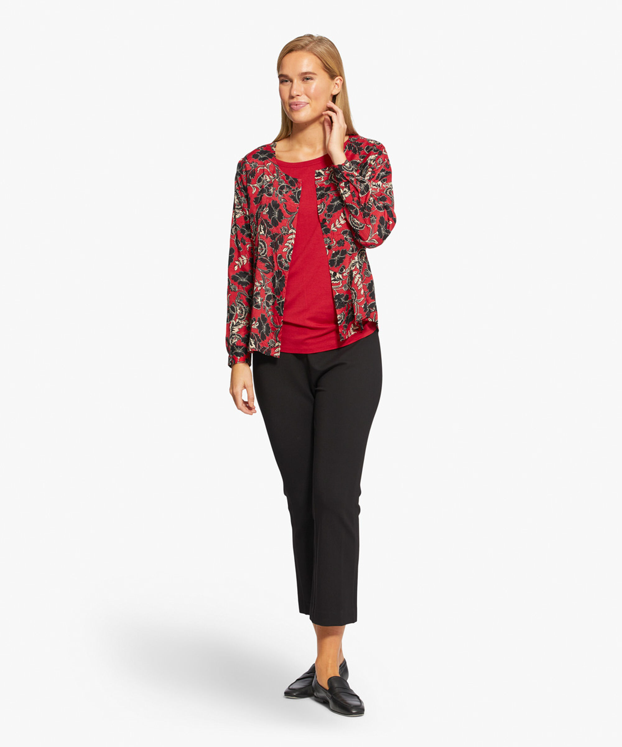 INES SHIRT, Scarlet Sage