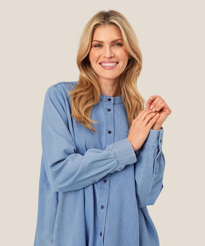 Naja Denim Shirt Dress, Light Denim