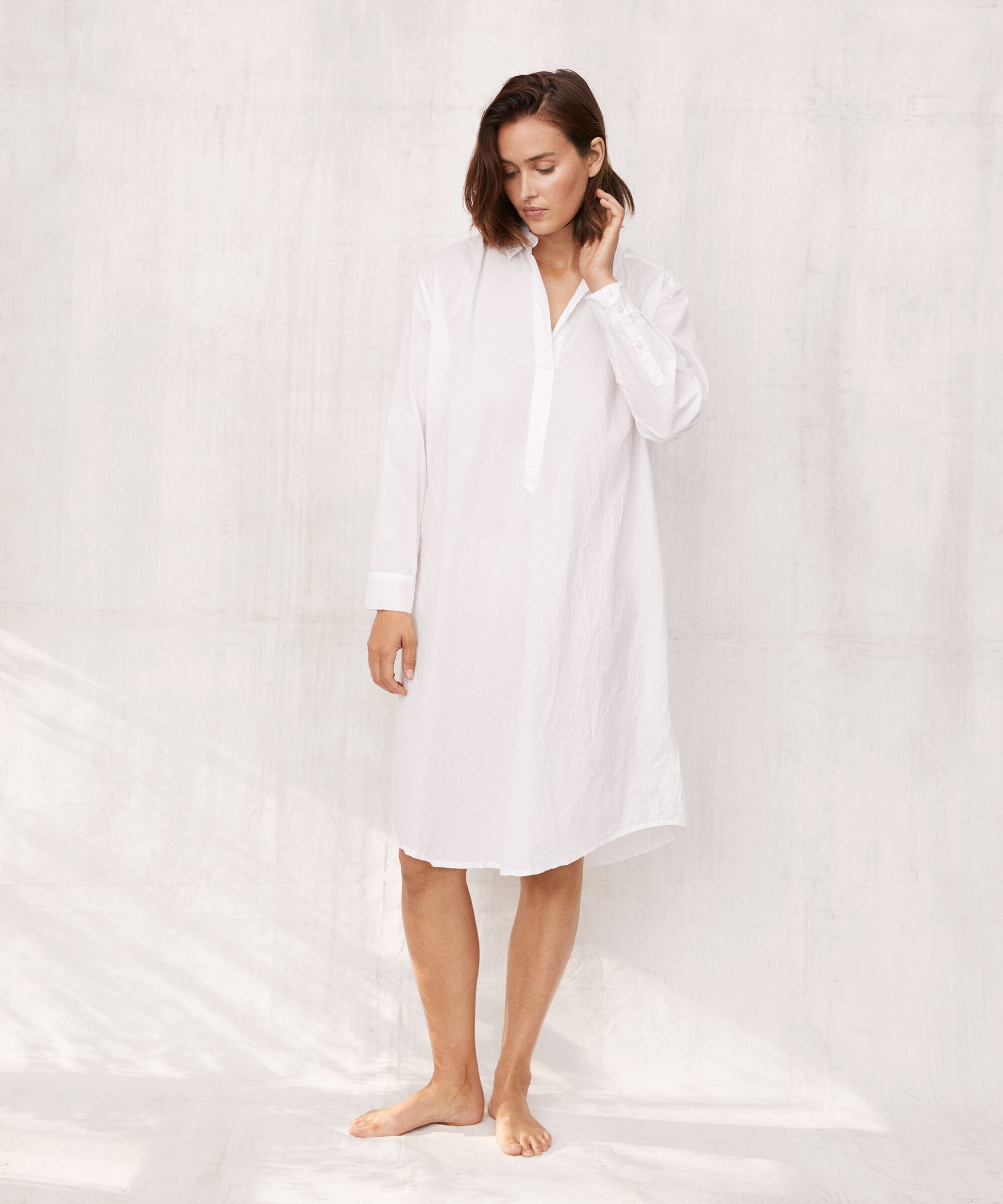 NEVA SHIRT DRESS, White