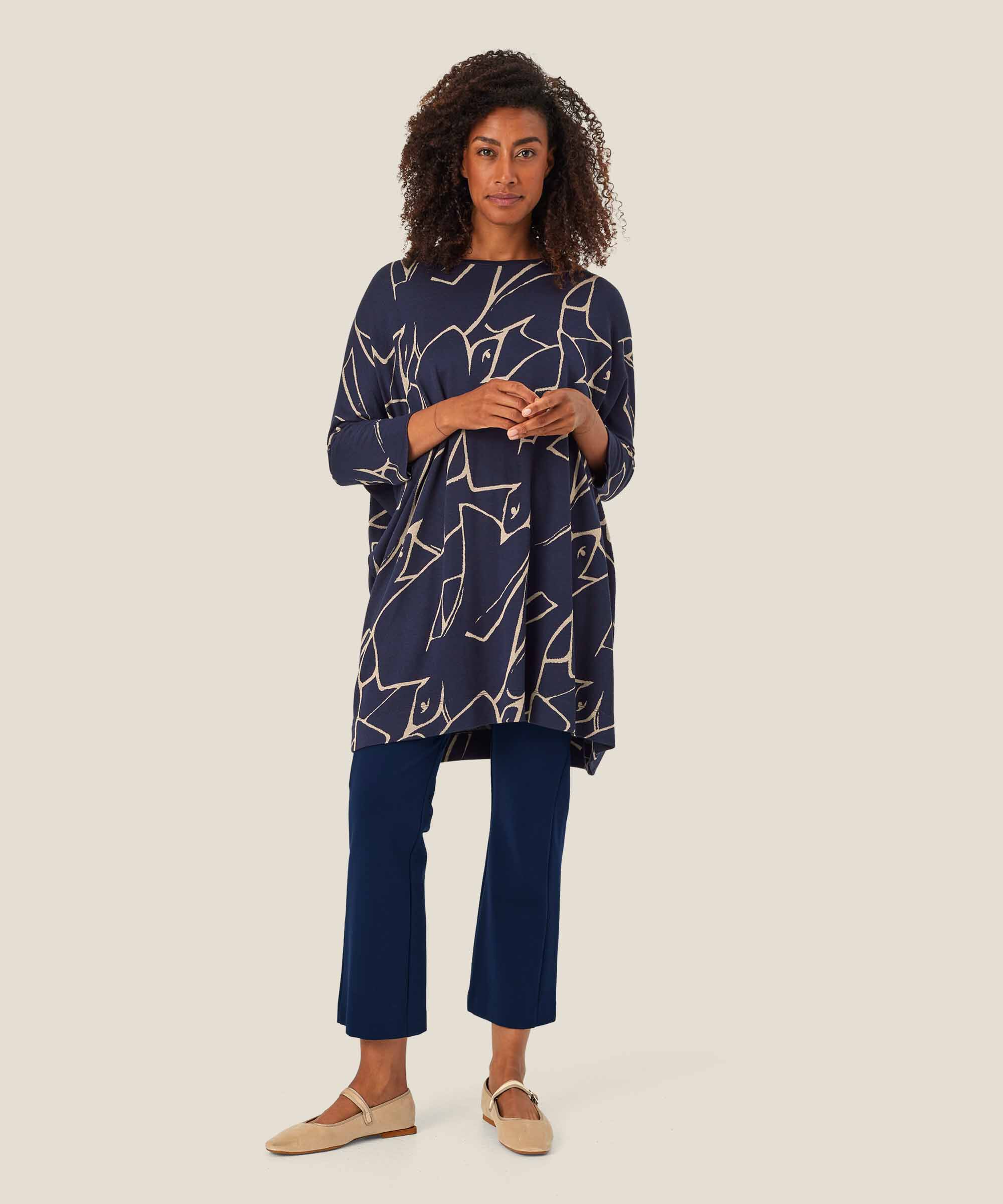 Gabini JERSEY Tunic, Navy Blazer