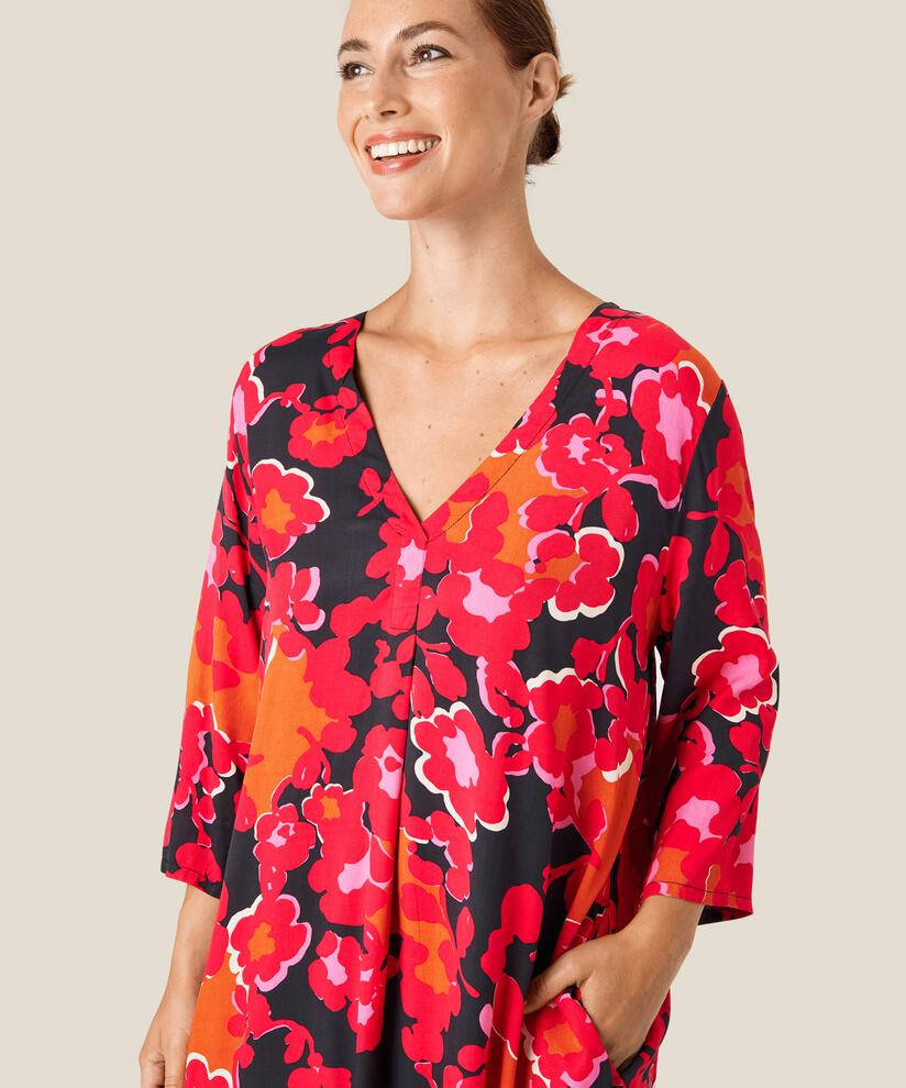Nodetta Dress, Tango Red