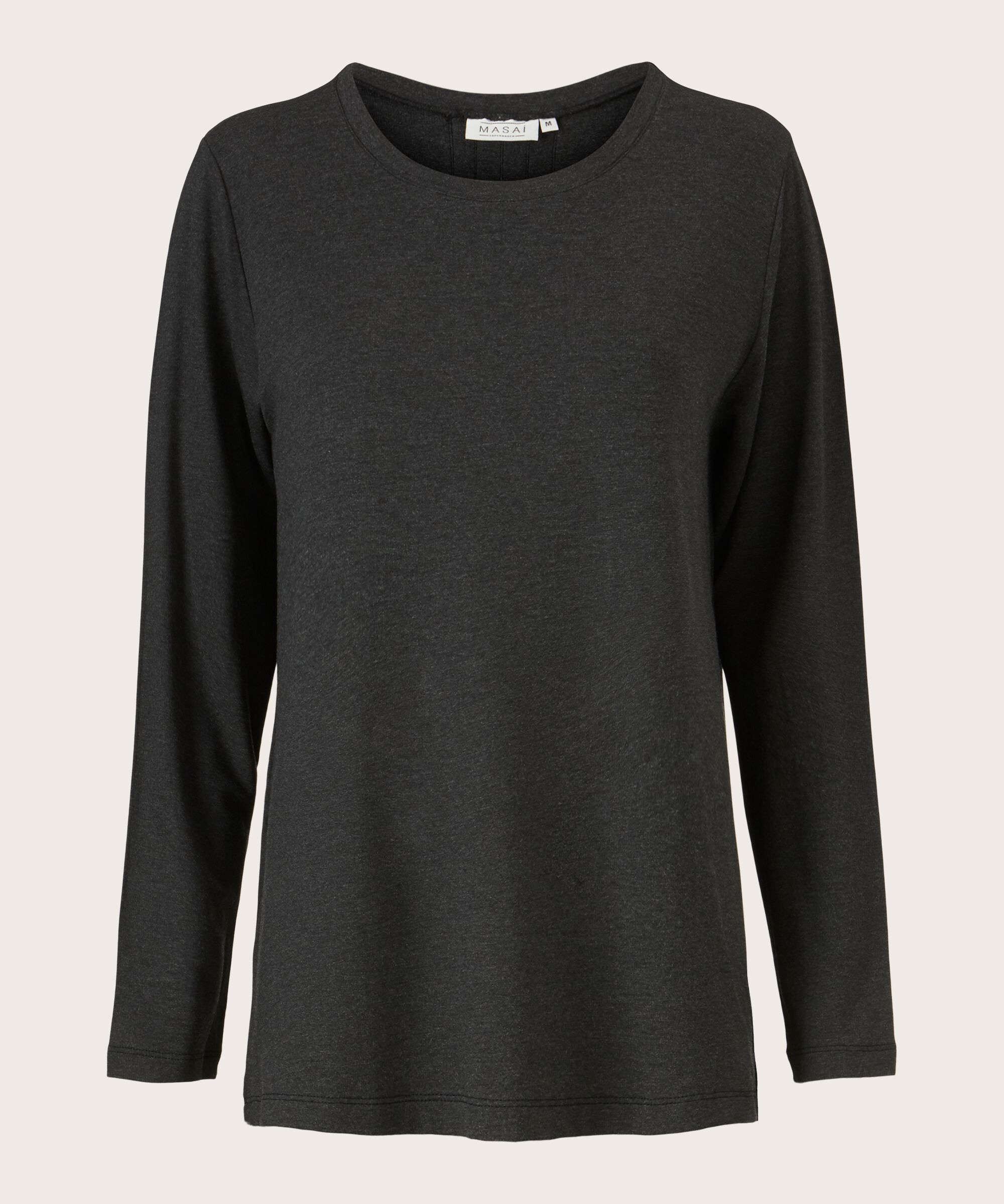 Berta JERSEY Top, D. Grey mel.