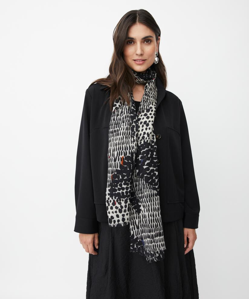 Amosai Wool Scarf, Black