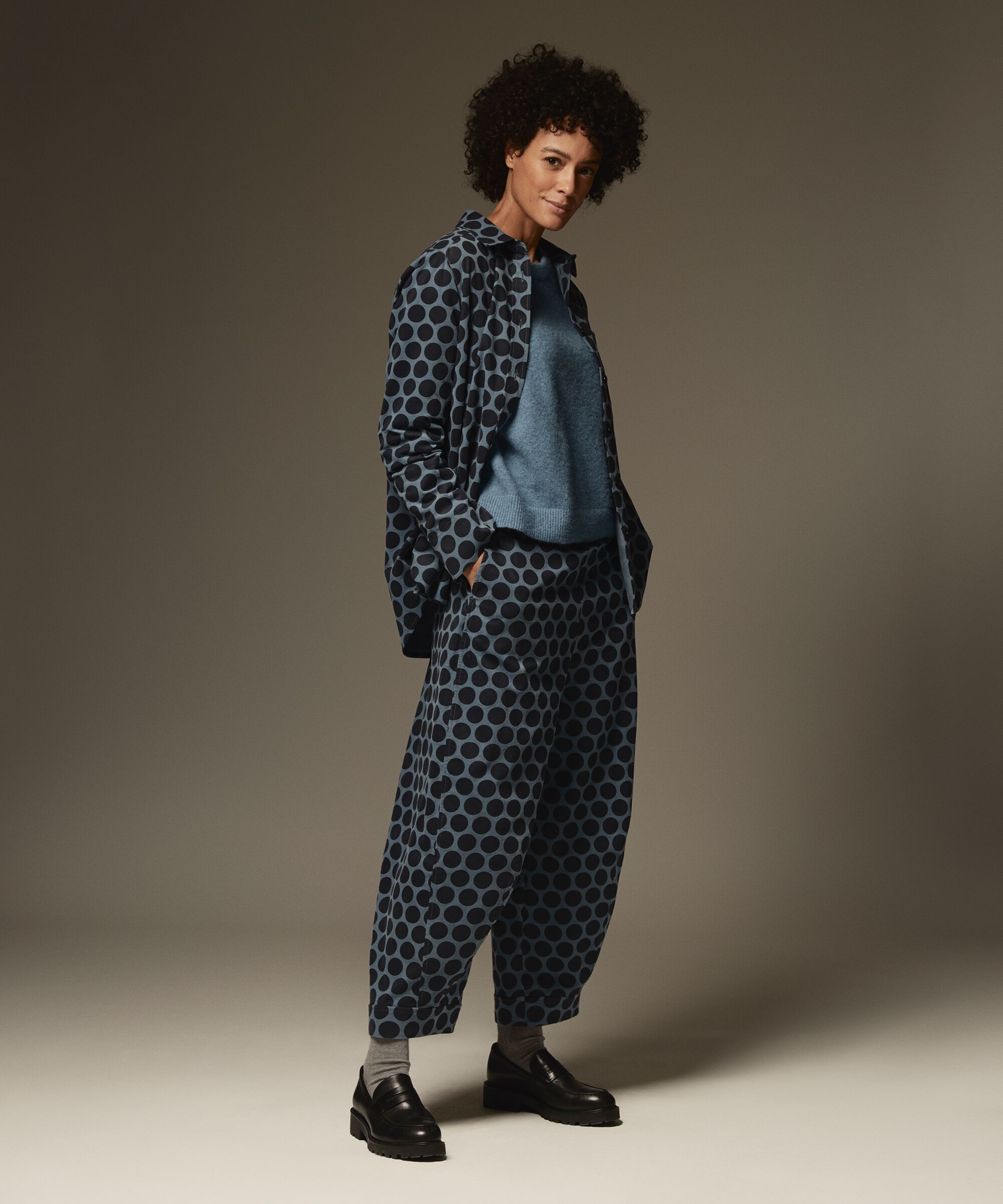 Indiba Shirt, Navy Blazer