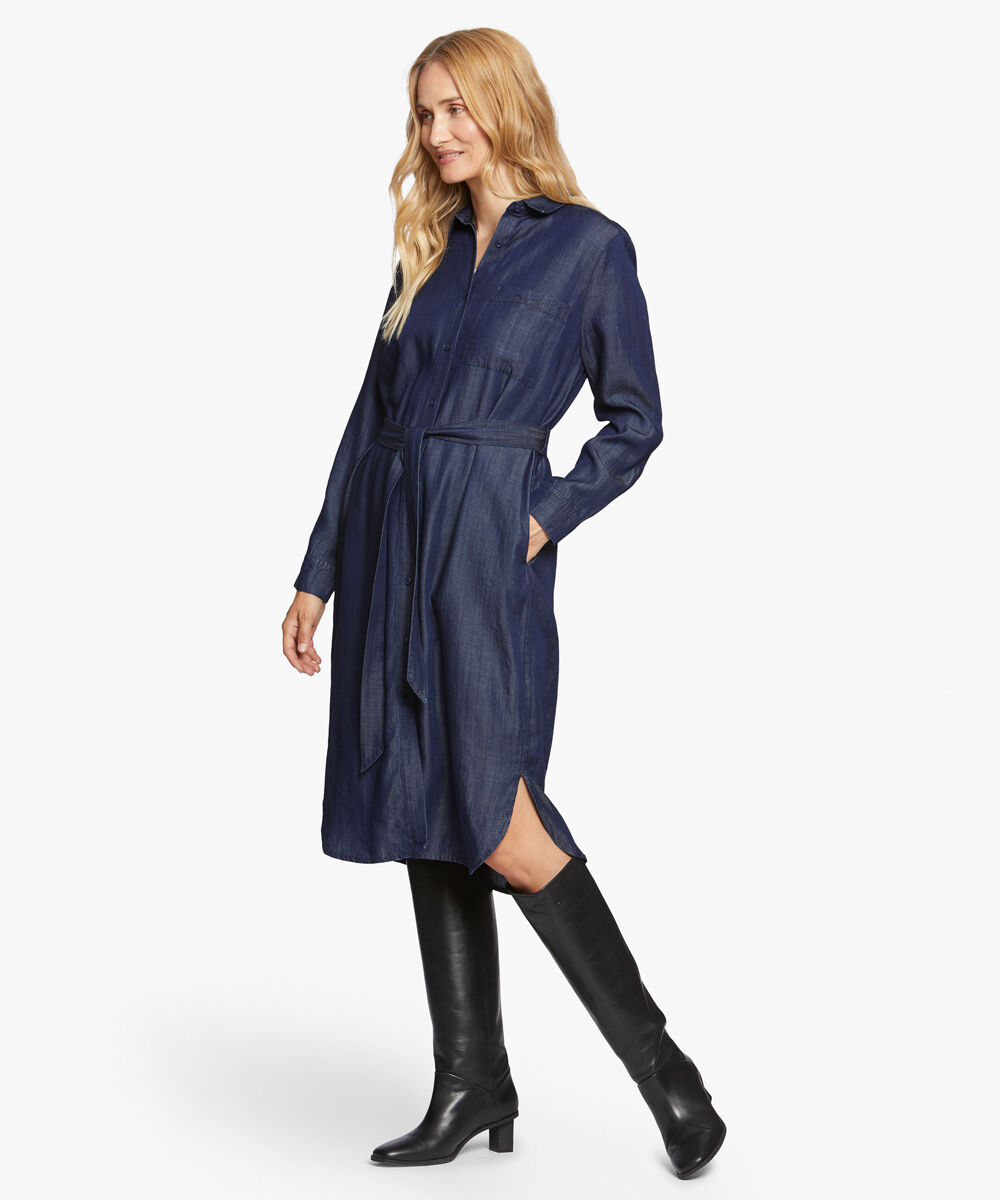 NOOR SHIRT DRESS, Dark Denim