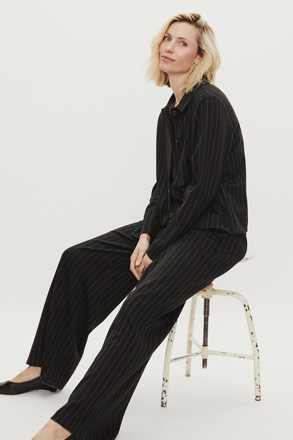 Inette JERSEY Shirt Jacket - Black, Palmerana JERSEY Trousers - Black