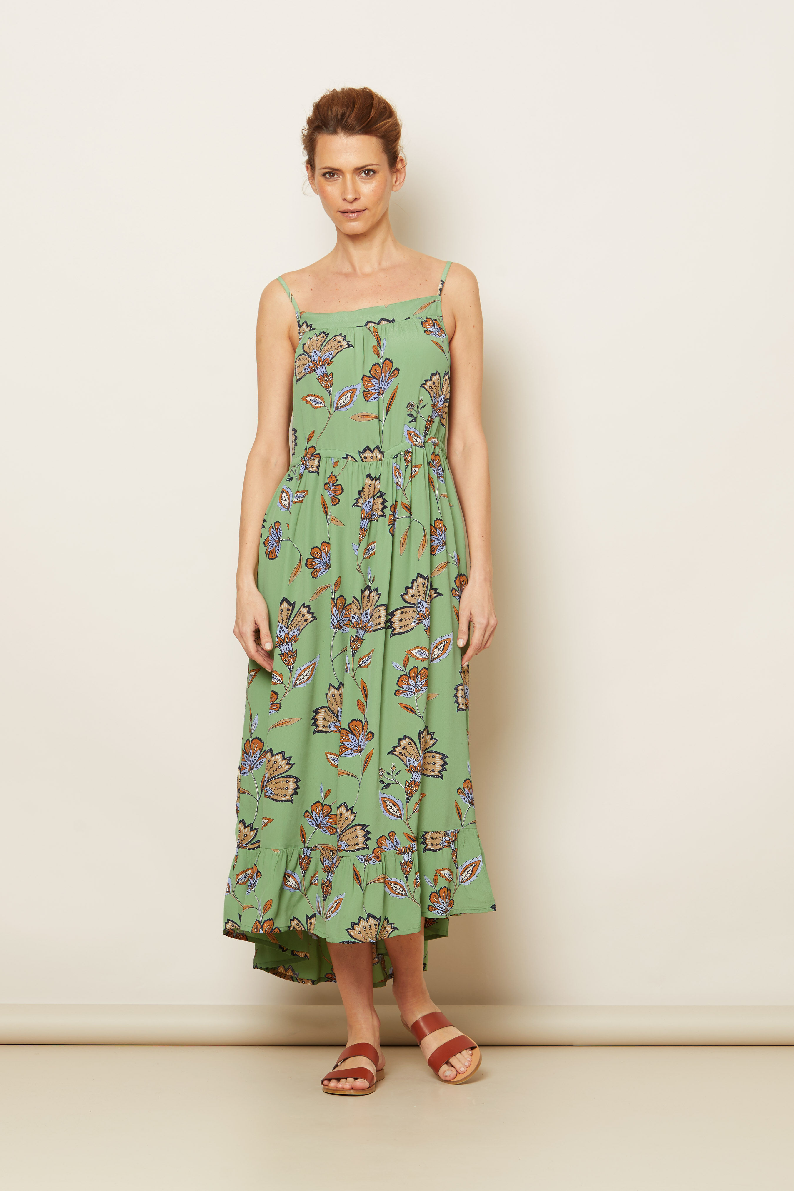 OLIVIA DRESS, Stone Green