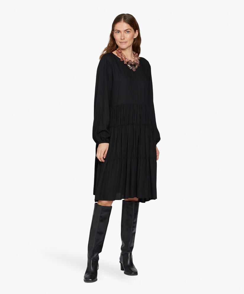NORINA DRESS, Black, hi-res