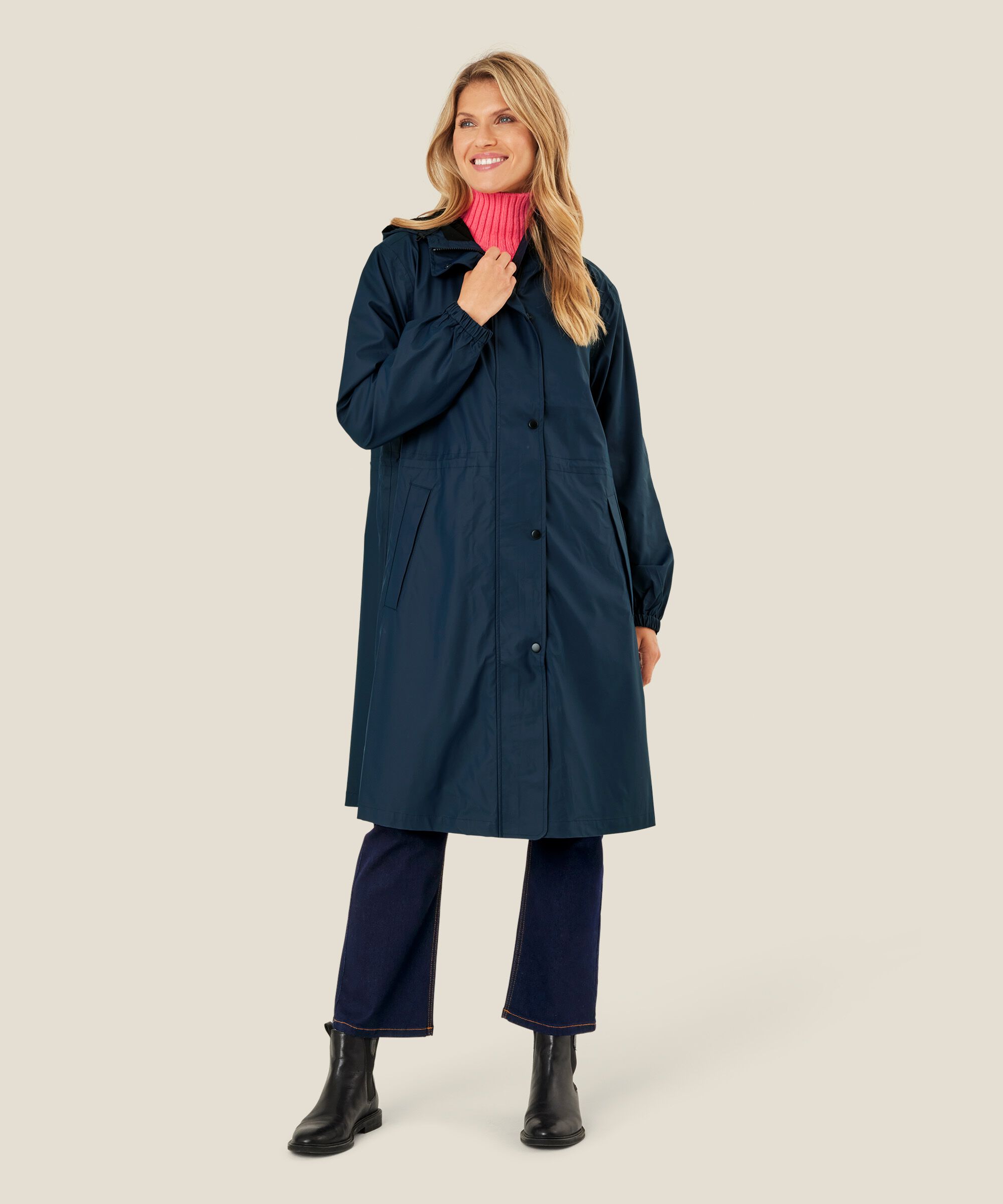 Terenna Rain Coat, Navy