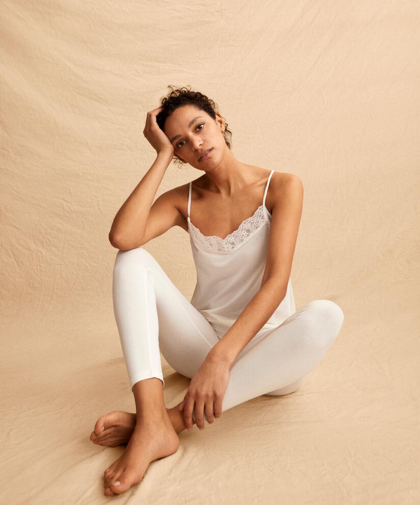 Pia JERSEY Leggings, Cream