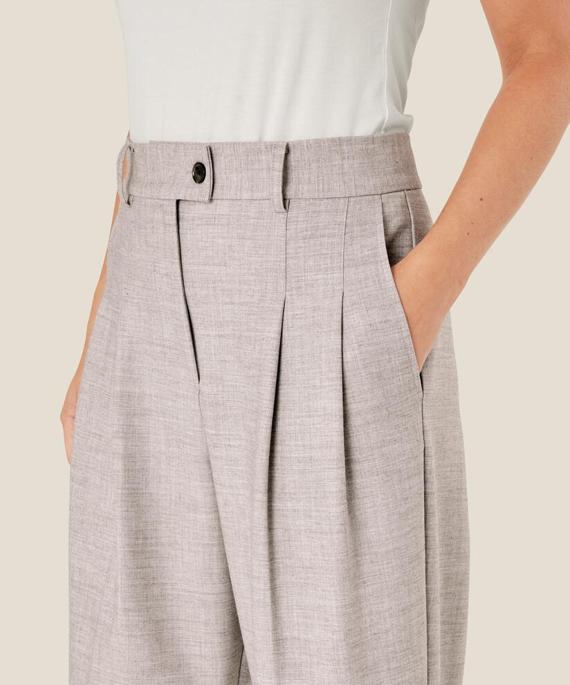 Perlias Trousers, L. Grey mel.