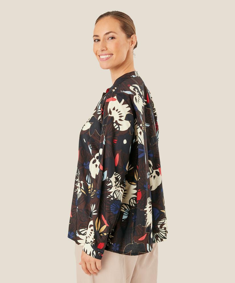 Beneda Blouse, Coffee Bean