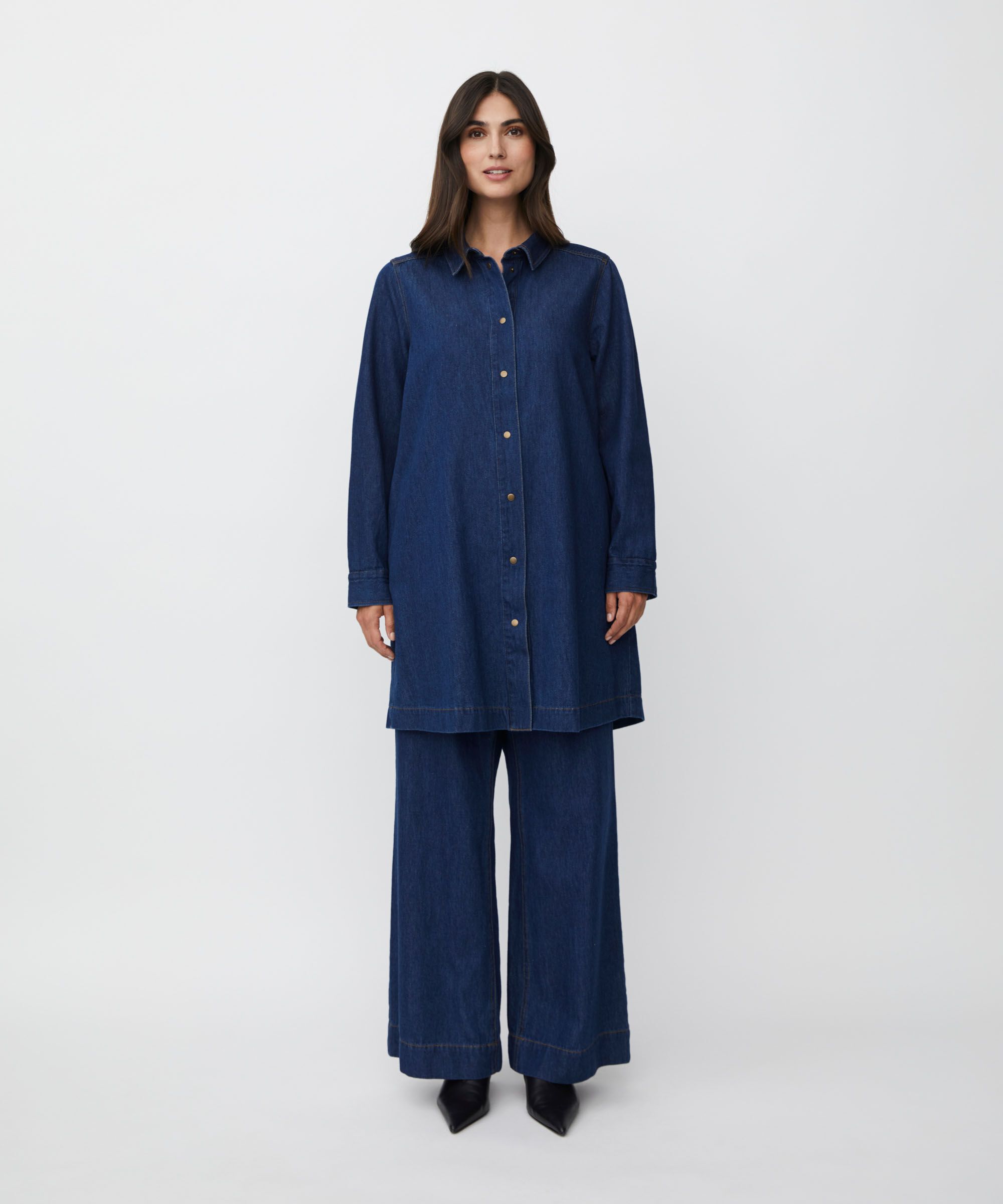 Ingelena Denim Shirt, Dark Denim
