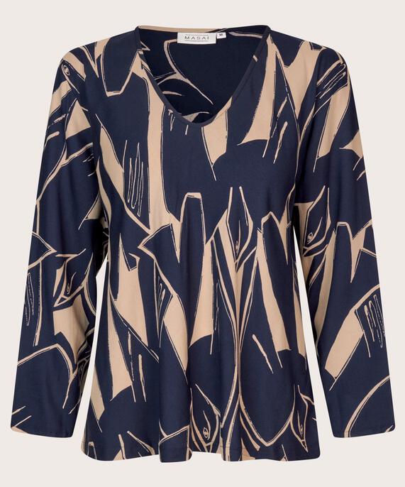 Kala Blouse, Navy Blazer