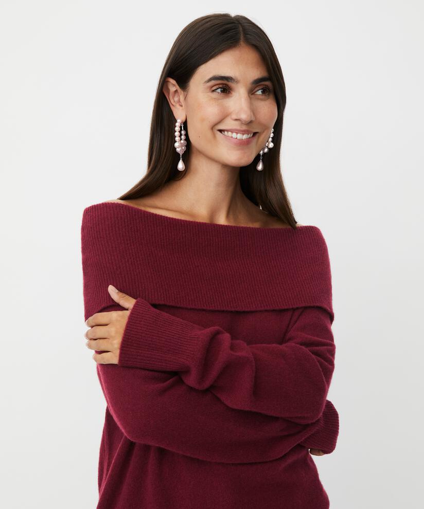 Floraia Woolen Jumper, Tawny Port