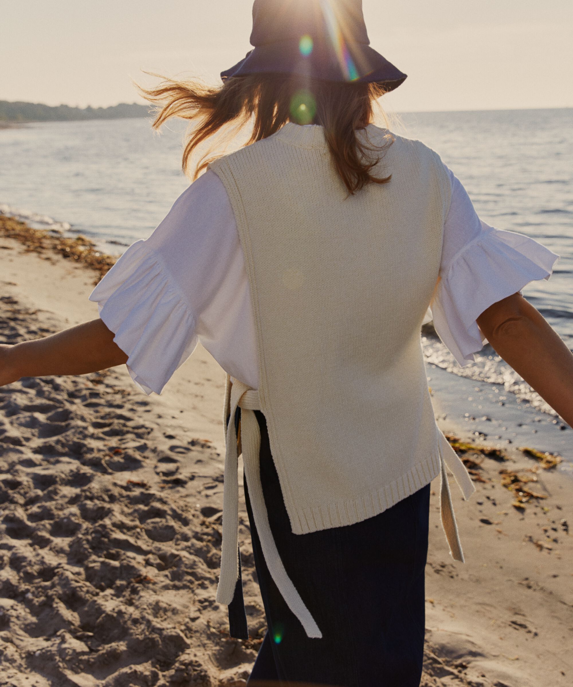 Fumiko Sweater Vest, Whitecap