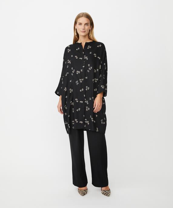 Iosetta Shirt Dress, Black
