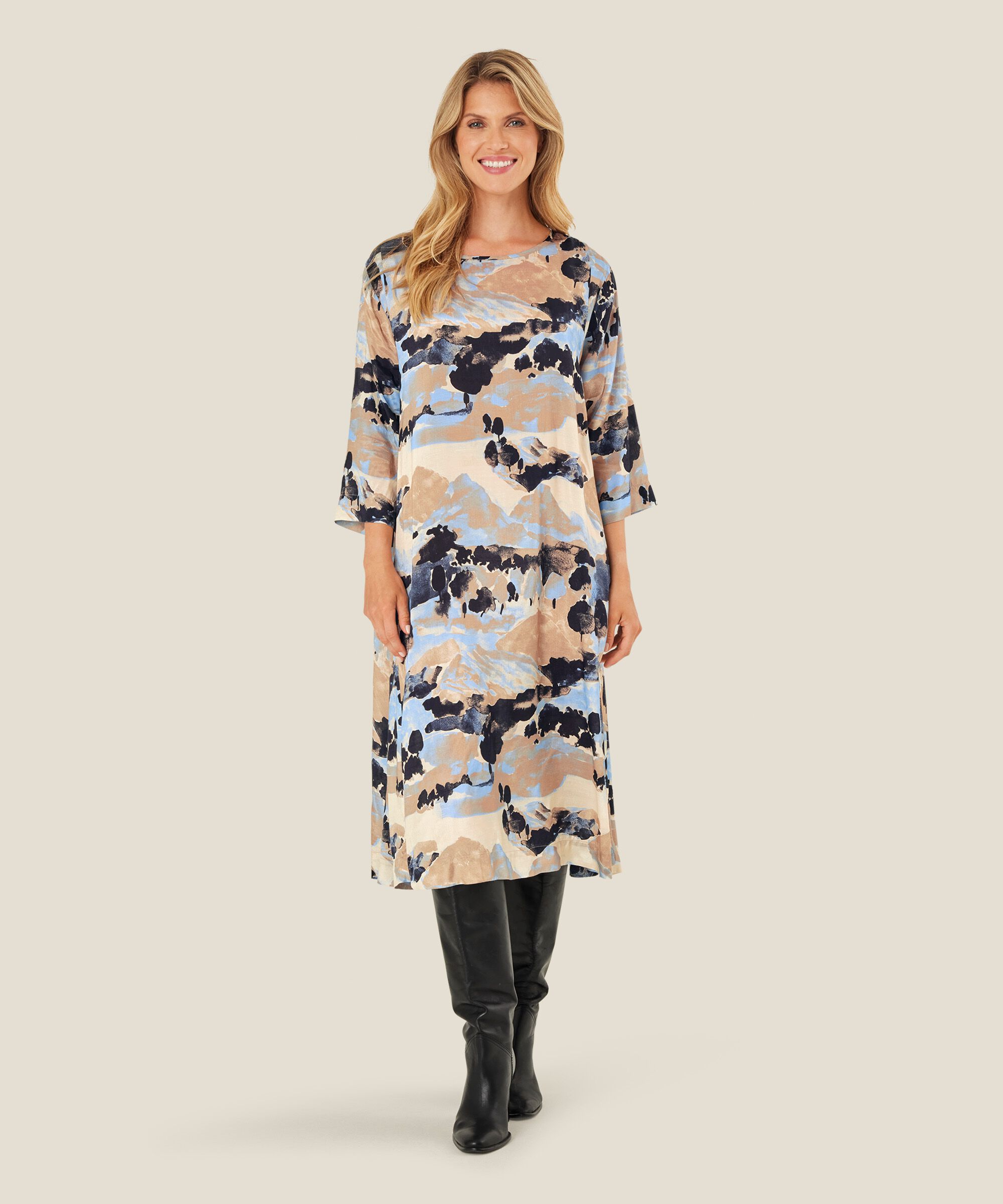 Nabia dress, Steel Grey